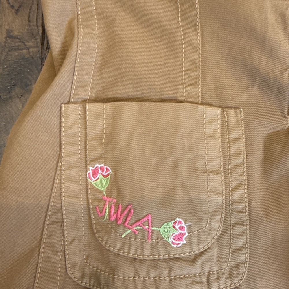 Johnny Was JW Los Angeles Tan Embroidered Western Cut Jacket Womens Sz Medium - Picture 11 of 13